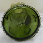 Masivní zelený džbán, lesní sklo, historismus