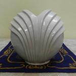 Art Deco bílá keramická váza