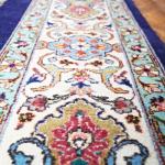 Velký modrý koberec Kerman 351 X 231 cm
