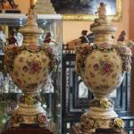Párové porcelánové vázy, Dresden 1890