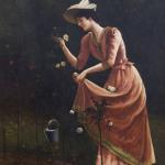 Dívka s rùží, Francie 1890