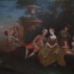 Galantn scna, olej na pltn, Francie 1800