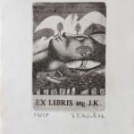 Jindich Pileek - Ex libris ing. J. K.