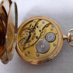 Zlaté starožitné kapesní hodinky Alpina