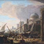 Pøístav, Itálie 1780, olej na plátnì