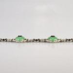Platinový náramek s diamanty a jadeity - Tiffany