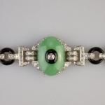 Platinový náramek s diamanty a jadeity - Tiffany
