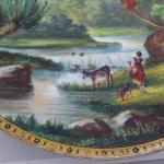 Ručně malovaný talíř s idylickou krajinou