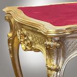 Rokokový stolek, zlacený masiv, 1870