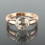 Zlatý prsten s diamantem briliantového brusu 1,75 ct