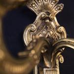 Párové nástìnné lampy ze zlaceného bronzu