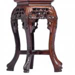 Čínský stolek z růžového dřeva s mramorem