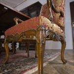 Komplet 6+2 jídelních židlí Ludvík XV řezbované