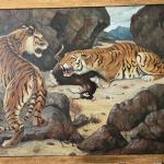 Tygři - olej na plátně - signováno 