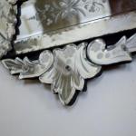 Starožitné oktogonální benátské zrcadlo