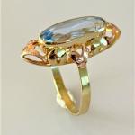 Dámský zlatý prsten ze 14 karátového zlata