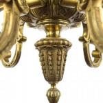 Starožitný bronzový lustr Mazarin. Zlacený