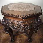 Èínský stolek z rùžového døeva s mramorem
