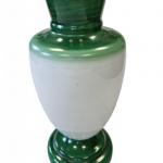 Skleněná váza macešky zelená