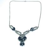 Støíbrný náhrdelník s markazity a onyxy