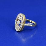 Zlatý prsten s diamantem, Au 585/1000/ 2,80g
