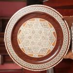 Ozdobný arabský talíř vykládaný průměr 35 cm