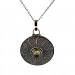 Stříbrný designový šperk s labradoritem ”slunce”