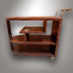 Servirovaci stolek, macassar ebony, mosaz, Art Deco, 1930