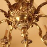 Zlat bronzov lustr Klasicistn 10 rovek