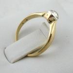 Zlatý prsten s briliantem 0,35 ct