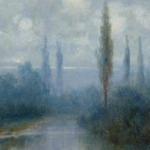 F. J. Dyck- Krajina u řeky v mlžném oparu