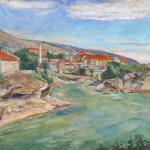 Richard Uherek - Pohled na Mostar s minaretem