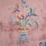 Čínský růžový koberec vlněný 352 X 244 cm