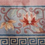 Čínský růžový koberec vlněný 352 X 244 cm