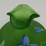 Secesní matovaná zelená váza - Čechy