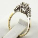 Zlatý diamantový prsten - Květina