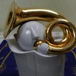 Plastika, trumpetista - Royal Dux Atelier, sign.