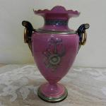 Růžová porcelánová váza v empírovém stylu - 19.st.