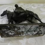 Bronzová socha, jezdec na koni - Rakousko-Uhersko