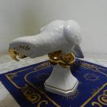Větší zlacený porcelánový papoušek - Royal Dux