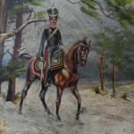 Malovan tal, vojk na koni - Rusko