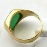 Zlatý prsten s přírodním chryzoprasem