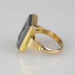Zlat prsten s gemou