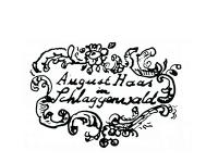 Titn znaka porcelnky August Haas in Schlaggenwald z let 1847-1867