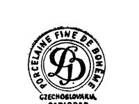 Titn znaka Porcelaine fine de Bohme - Czechoslovakia, Carlsbad