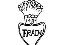 Vtlaen znaka FRAIN na vranovsk keramice z let 1825-1850.