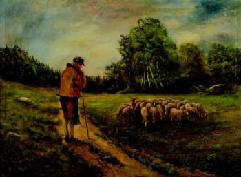 Pastýř s ovcemi