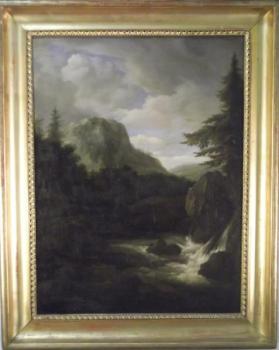 Vídeňský malíř XIX. st. Horská krajina s vodopádem