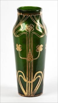 Secesní váza, sklárny Harrachov - prodáno