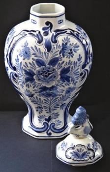 Váza s víčkem fajánsová -Delft